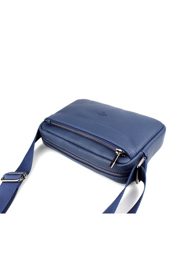 Erkek Lacivert Lüks Orta Boy Askılı Postacı Omuz Çantası Lacivert