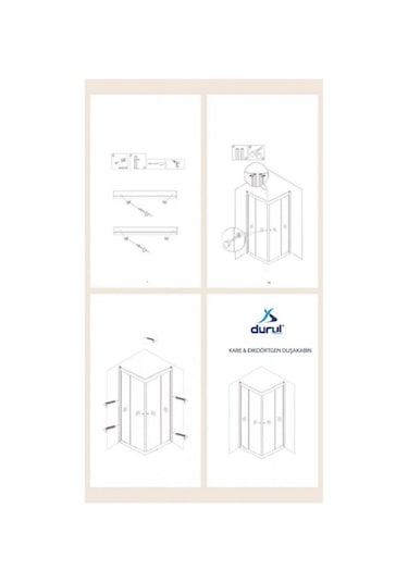 Durul Duşakabin Kare Siyah Kumlama Box Desen Siyah