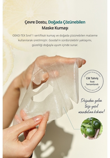 Leke Karşıtı Serum Yaprak Maske Goodal Green Tangerine Vita C Dark Spot Care Serum Sheet Mask