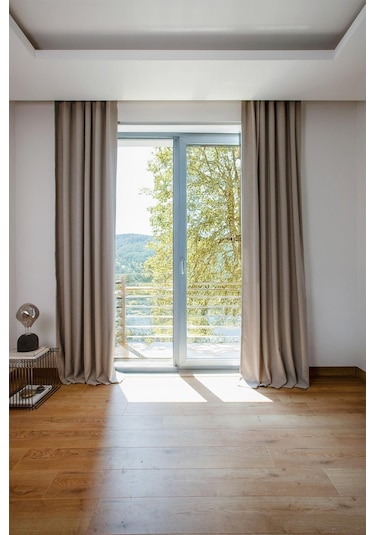 Olea 140x270 Cm 2 Adet Fon Perde Gri