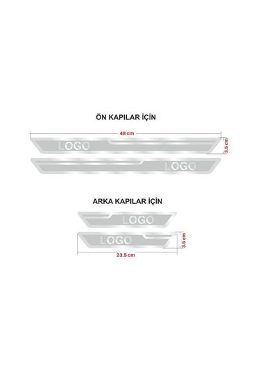 İndividual Kapı Eşik Çıtası Alüminyum 4 Lü Set