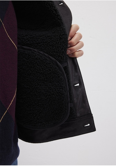 Mavi - Siyah Suni Deri Ceket 0110460-71379 Siyah