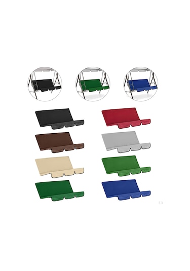 Siyah 150x50x10cm Veranda Salıncak Minder Örtüsü, Hava Koşullarına Dayanıklı Koltuk Değiştirme Kapakları, Dış Mekan Siyah