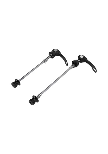 Xindoker Alüminyum Ve Çelik Bisiklet Hızlı Serbest Bırakma Çubuğu, Dayanıklı, Korozyona Dayanıklı, Kolay Kurulum, Ön 100mm Arka 135mm Siyah Siyah