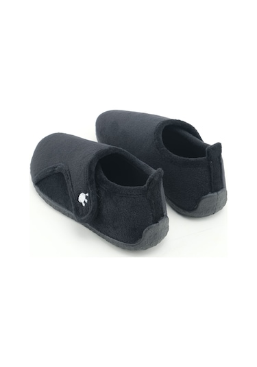 Gezer Kışlık Kız Çocuk Rahat Taban Cırt Cırtlı Ayarlanabilir Ev Okul Kreş Panduf Ayakkabı Siyah