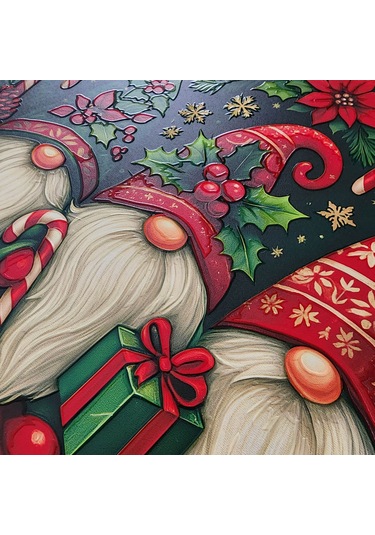 Yılbaşı Cüceleri Kapı Ve Duvar Süsü Merry Christmas 1 30x30