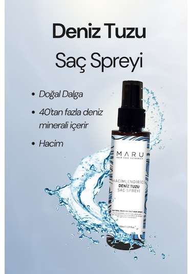 Maru Hacim Veren Deniz Tuzu Saç Saç Sprey 150 ML