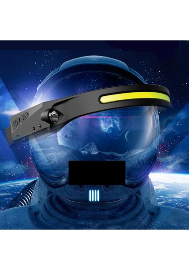 Kosona Usb Şarjlı Ipx4 Su Geçirmez 350 Lumen 10w Cob Kafa Feneri - Outdoor Bisiklet, Gece Koşu, Balıkçılık İçin Siyah Kadın Kullanıma Özel Çok Renkli