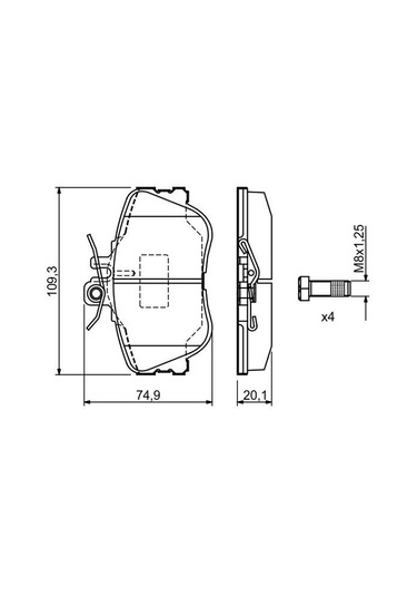 Mercedes C Serisi 202 C220 2.2 1993-1996 Bosch Ön Balata Wva21439