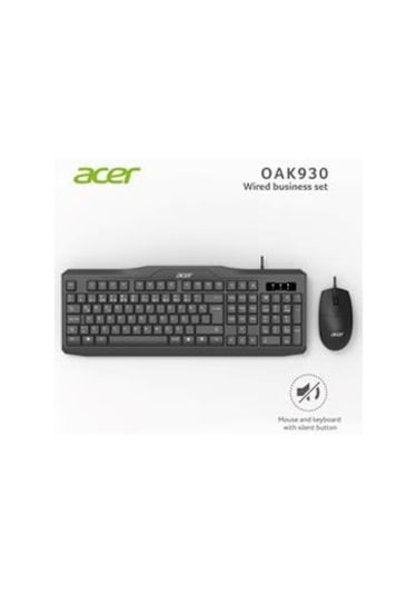 Acer OAK-930 Kablolu Q Klavye Optik Mouse Set