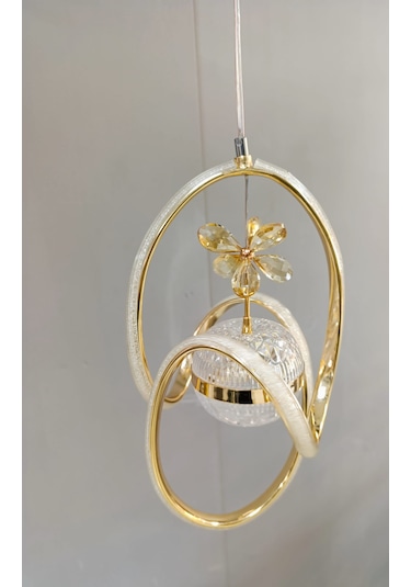 Osra 3renk Kristal Gold Tektop Sarkıt Gold