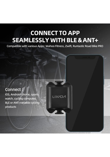 Hız Ve Tempo Sensörü 2'si 1 Arada Bisiklet Hız Tempo Y29099 Siyah Siyah