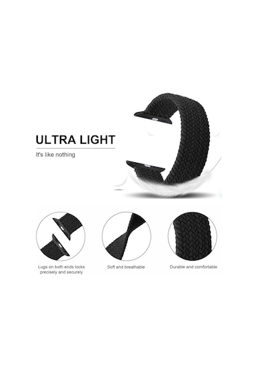 iOS Uyumlu Watch Serisi 9 & 8 & 7 41mm / Se 3 & Se 2 & Se & 4 40mm / 3 & 2 & 1 38mm, Uzunluk: 145mm