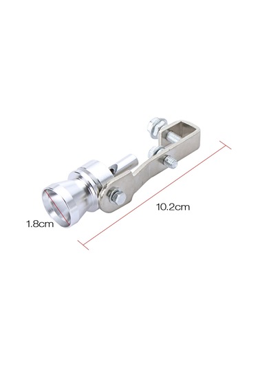 Youmex Alüminyum Turbo Sesli İsviçre, S Boy 10.2x1.8cm , Siyah - Araç/motosiklet Ekzos Borusu Uyumlu, Yüksek Ses, Kolay Kurulum