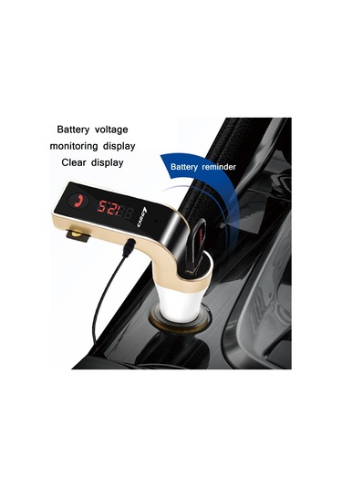 G7 Araba Eller Serbest Bluetooth Fm Çalar Mp3 Pembe