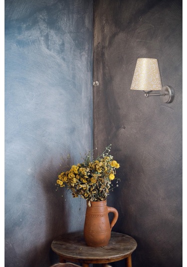 Otel Duvar Aplik Gümüş