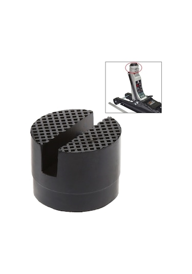 Sones Zemin Oluklu Araba Lastik Kaldırma Yastığı Çerçeve Koruyucu Adaptör Kriko Disk Pedi Aracı Siyah