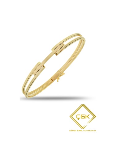 Altın Kaburga Kelepçe Bilezik