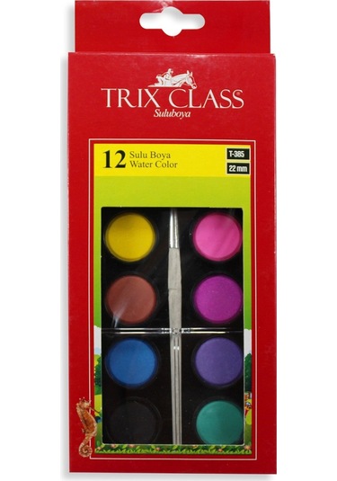 Trix Fırça Sulu Boya Plastik 12li T-385