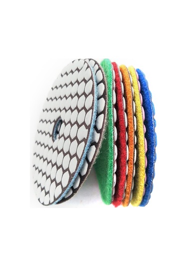 7 Adet 4 Inç Set Islak Kuru Elmas Parlatma Pedleri E10335