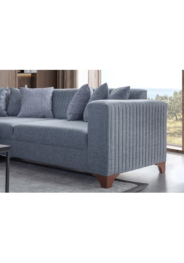 Eymense West Köşe Koltuk Takımı Gri Sol Köşe