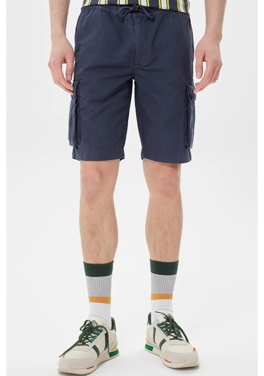 Lacoste Men's Regular Fit Cotton Bermuda Shorts Erkek Kargo Cepli Bermuda Şort Lacivert
