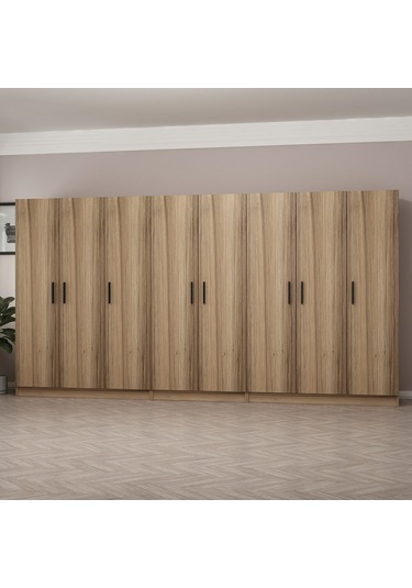 Minar Kale 8 Kapaklı 4 Ç Dolap Dore 210cm Ceviz