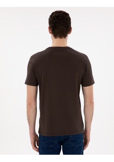 Pierre Cardin Erkek Kahverengi Tişört Basic 50302560-vr029 Kahverengi