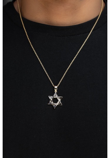 Uşaklıhafız 14 Ayar Altın Pentegram Erkek Kolye