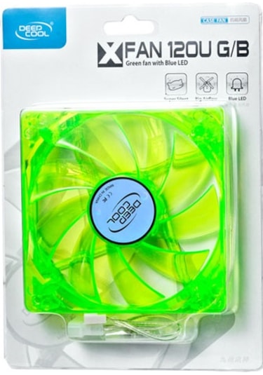 Deep Cool Xfan 120G/B Yesıl Uzerıne Mavı Ledlı Kasa Fanı 120Mm