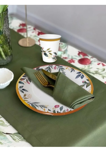 Fiesta 20 Kişilik Kutlama İçin Tek Kullanımlık Tabaklar 453848329 100 adet