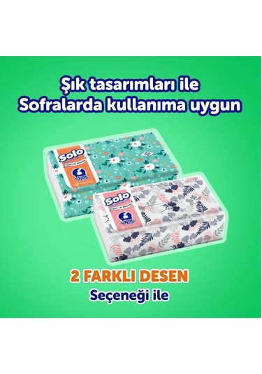 Solo Çek Al Mendil Desenli 150 Li X 2 Paket