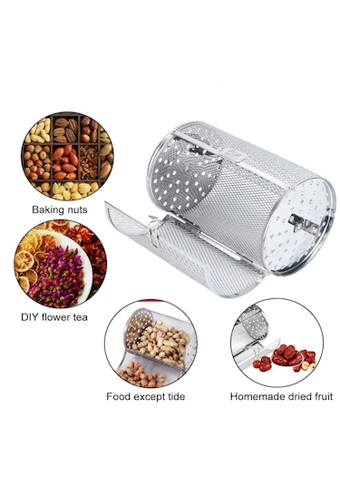 Homyl Mutfak Rotisserie Grill Kavurma Tamburlu Fırın Sepet 120x180mm Gümüş