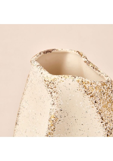 Evidea Deco Urthania Vazo - Bej / Gold - 32 Cm Bej / Altın