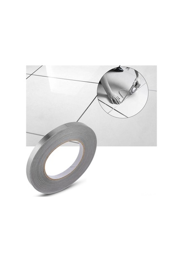 Vkemall Oto-yağlı Pet Mermer Döşeme Dekoratif Çizgi Gümüş, 1cm X 50m - Ev Dekorasyonu, Kolay Uygulama Ve Kaldırma Diğer