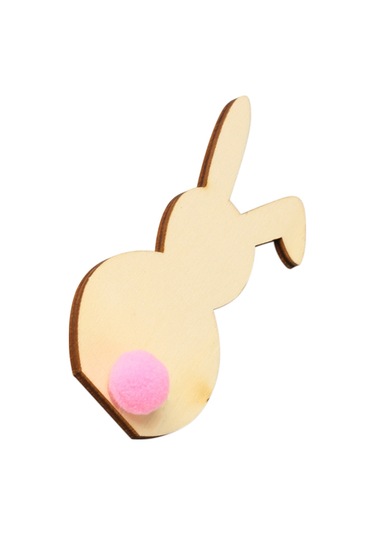 Xiyyadms Paskalya Ev Dekorasyonu: Ahşap Dıy Tavşan Figürü, Pembe Yumuşak Top, Festivite Atmosferi İçin Hediye/ev Dekoru