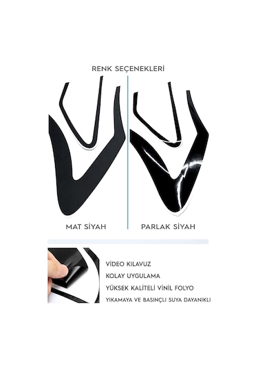 Seat İbiza Mk4 Stop Çerçeve Sticker / Mat Siyah