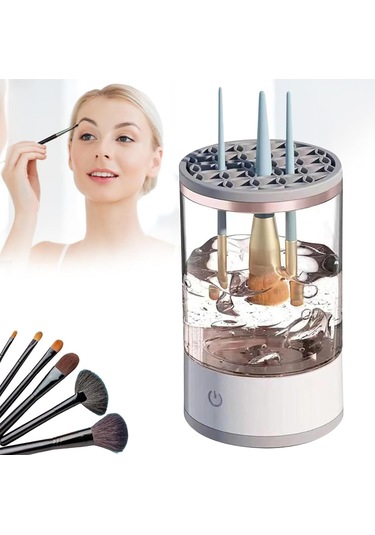 Rehomy Elektrikli Makyaj Fırça Temizleyici, Fırça Mat İle Makyaj