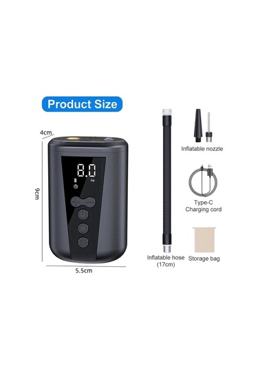 Jialan Dijital Top Hava Pompası İle Led Işık Kablosuz Şişirme