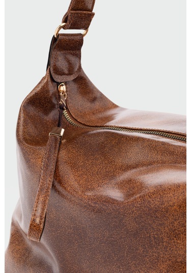 Gabrielle Salaş Omuz Çantası Taba Taba