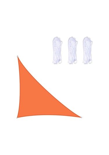 Novahub Üçgen Bahçe Gölgelik, 3m X 3m X 4.3m, Su Geçirmez, Anti-uv, Kırmızı Kırmızı