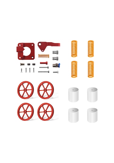 Youtek "creality Ender 3/5/cr-10 Serisi İçin Metal Ekstruder Çerçevesi Ve 4 Adet Ayar Vidası İle Yay Seti"