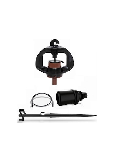 Ağaç Altı Mini Sprink Siyah Tırnaklı Dönergeli Set 27 Lt/h 50 Adet -3386