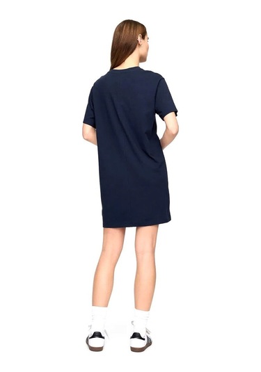 Gap V-frch Logo Tee Dress Kadın Elbıse Lacivert