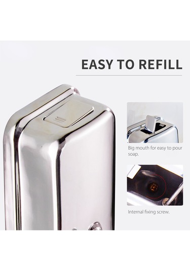 Leezsing 500ml Manuel Sabunluk Duvara Monte El Köpük Sabunluk Banyo Duş Banyo Mutfak Lavabo Tuvalet Ofisler İçin Basmalı Pompalı Sabunluk