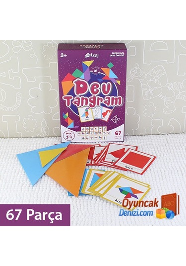 67 Parça Dev Tangram Okul Öncesi Eğitici Oyuncak
