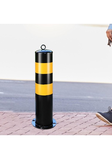 Suntek Metal Güvenlik Direkleri Park Bariyeri Sağlam Yol 50cmx11.4cm Siyah Ve Sarı