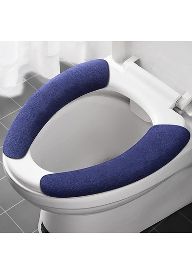 Lacivert Tuvalet Yapışkan Tuvalet Paspas Koltuk Örtüsü Ped Ev Yumuşak Artı Kaşmir Klozet Kapağı