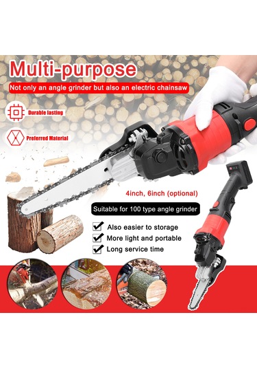 Yifomall "taşlama Makinesi Dönüşüm Seti - 6 İnç Zincirli Testere Aparatı İle Ahşap Kesme Ve Şekillendirme"