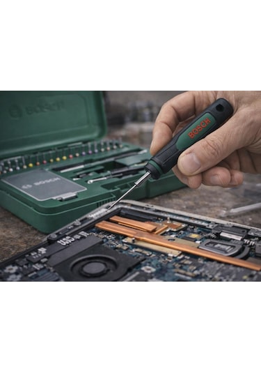 Bosch 24'lü Hassas Tornavida Seti Mikro Bits Uçlu Elektronik Tamir Takımı 1600a039ht